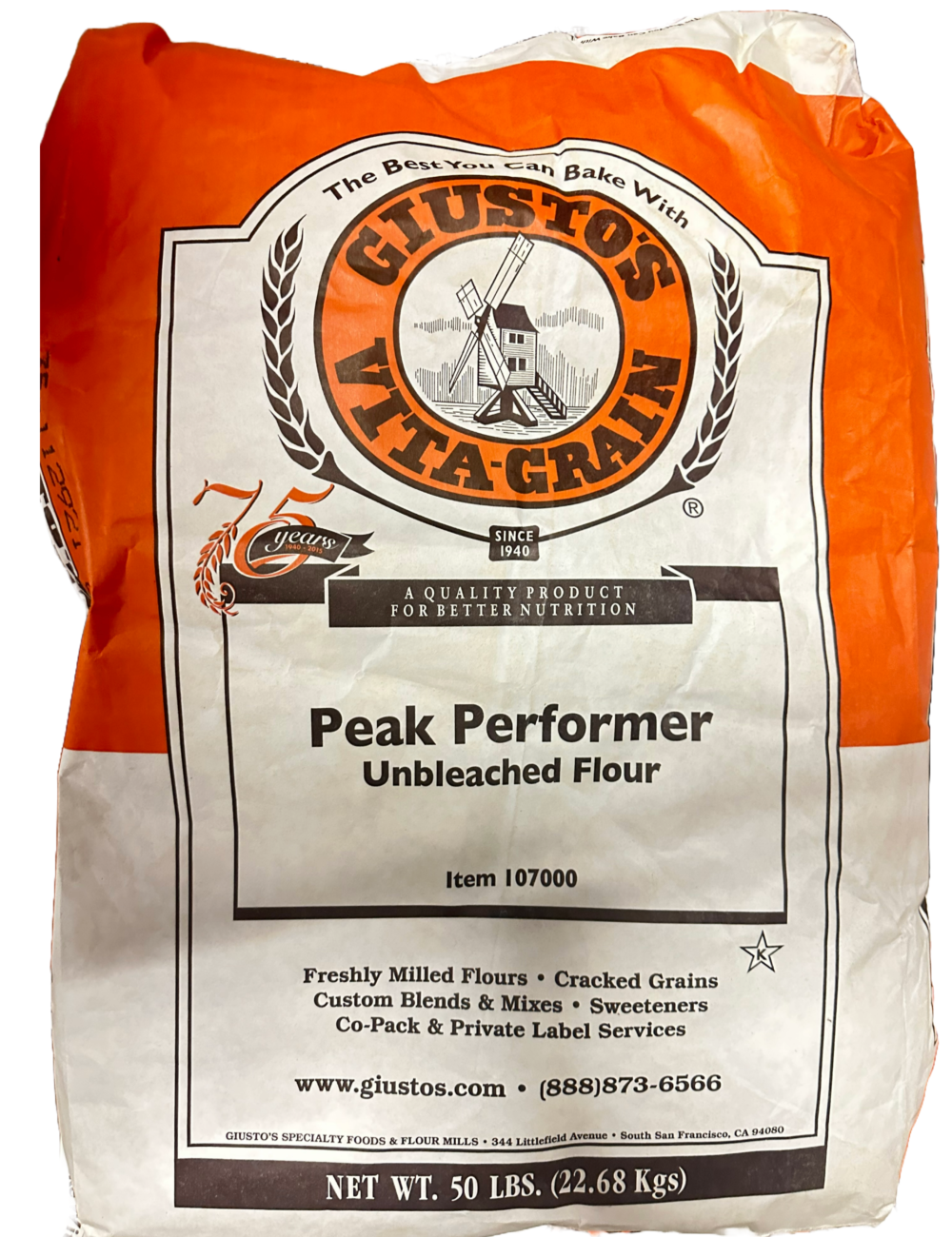 Giustos Peak Performer Flour 1 50lbs Lettieri And Co