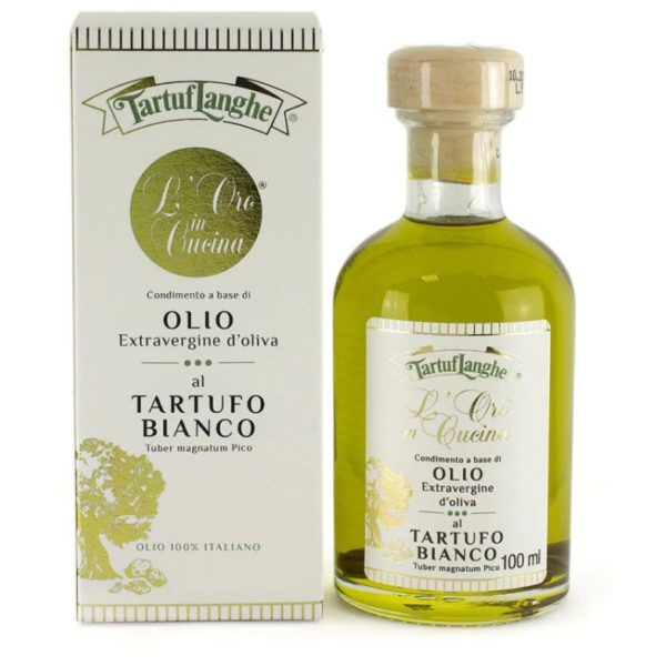 TL EXTRA VIRGIN OLIVE OIL WITH WHITE TRUFFLE SLICES 12/100G